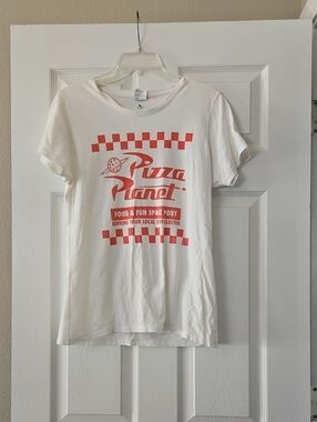 Disney Pixar pizza planet t-shirt.